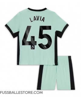 Günstige Chelsea Romeo Lavia #45 3rd trikot Kinder 2023-24 Kurzarm (+ Kurze Hosen)